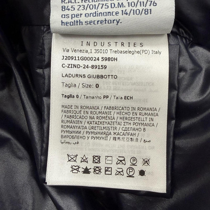 極美品▼MONCLER モンクレール 24AW LADURNS ウール100% チェック柄 フーデッド WZIPUP ダウンジャケット ブラウン ネイビー 0 正規品