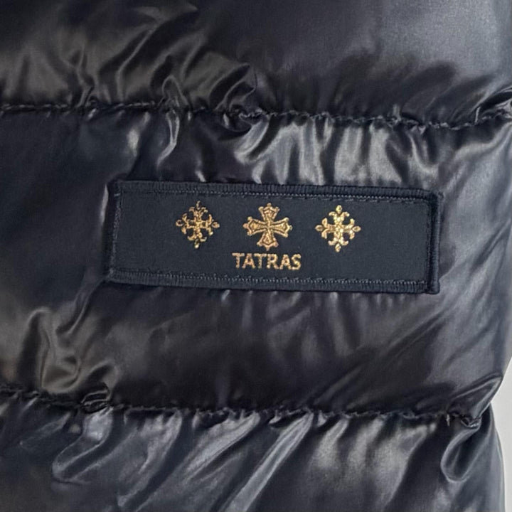 美品☆TATRAS タトラス LTAT20A4706 ISERA リバーシブル ファー・フード付 ZIP UP ダウンコート ネイビー 03 正規品 レディース