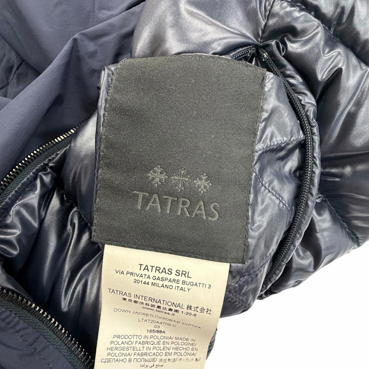 美品☆TATRAS タトラス LTAT20A4706 ISERA リバーシブル ファー・フード付 ZIP UP ダウンコート ネイビー 03 正規品 レディース