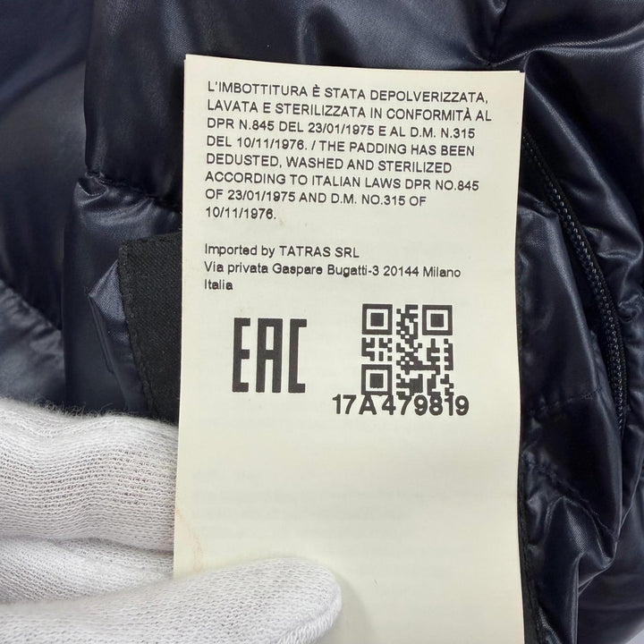 美品☆TATRAS タトラス LTAT20A4706 ISERA リバーシブル ファー・フード付 ZIP UP ダウンコート ネイビー 03 正規品 レディース