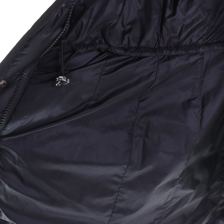 美品△MONCLER モンクレール HERMIFUR エルミファー ロゴワッペン ファー・フード付き ダウンコート ブラック 1 正規品 レディース