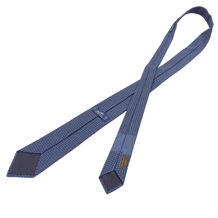 未使用品▲HERMES エルメス 339354T Hデコ シルク100％ Hロゴ総柄 シルクツイルタイ ネクタイ ネイビー フランス製 メンズ 箱付き