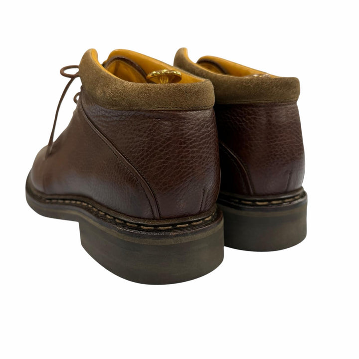 良品▼John Lobb ジョンロブ KELSO ケルソ レザー シボ革 アシュビーソール レースアップ チャッカブーツ アンクルブーツ ブラウン 7