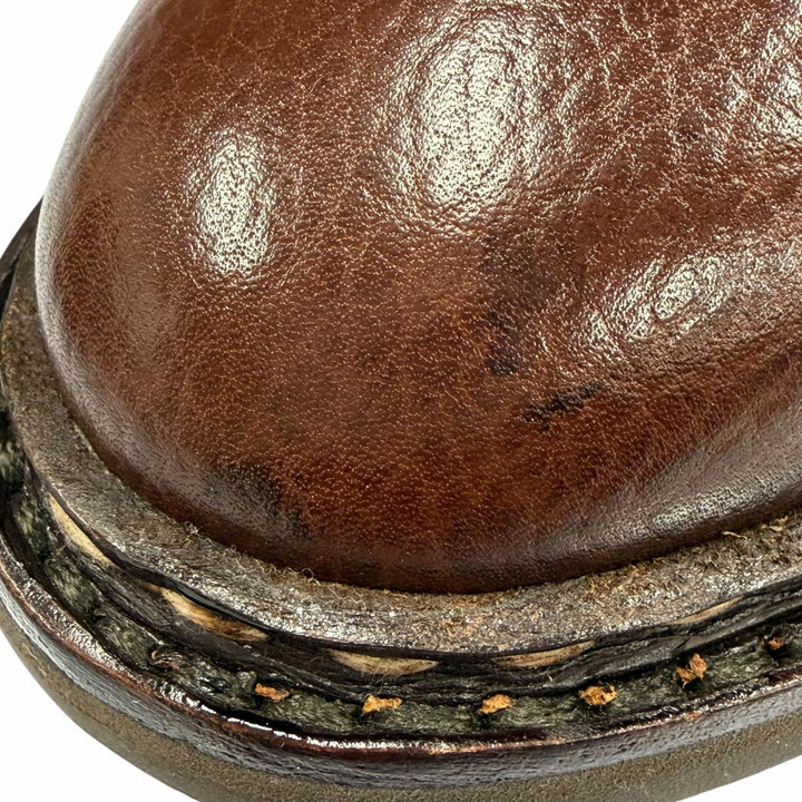 良品▼John Lobb ジョンロブ KELSO ケルソ レザー シボ革 アシュビーソール レースアップ チャッカブーツ アンクルブーツ ブラウン 7