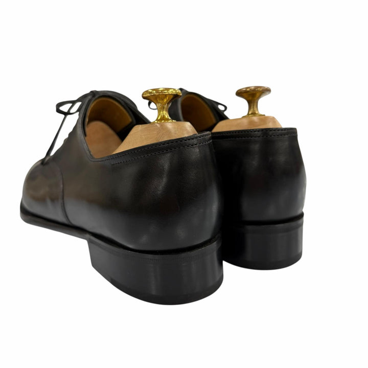 極美品▼John Lobb ジョンロブ SEATON 7000ラスト プレーントゥ レースアップ 内羽根 レザーシューズ ブラック 7 イングランド製 メンズ