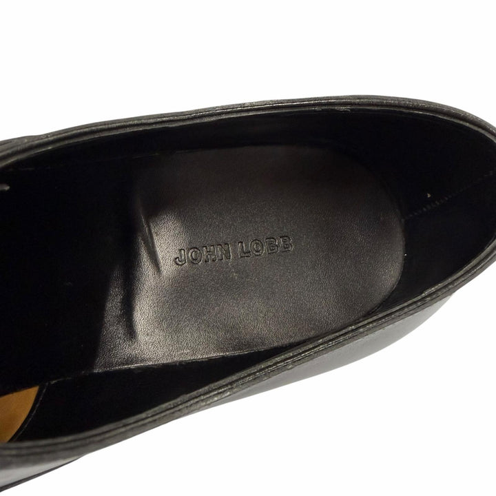 極美品▼John Lobb ジョンロブ SEATON 7000ラスト プレーントゥ レースアップ 内羽根 レザーシューズ ブラック 7 イングランド製 メンズ
