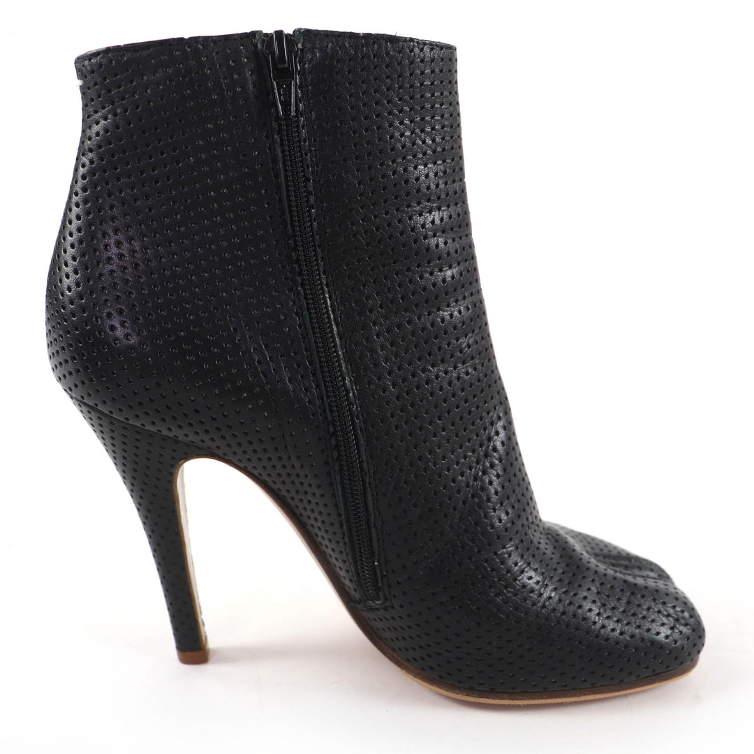 極美品☆Maison Margiela 22 メゾンマルジェラ22 Tabi タビ パンチング レザー ショートブーツ アンクルブーツ ブラック 37 イタリア製