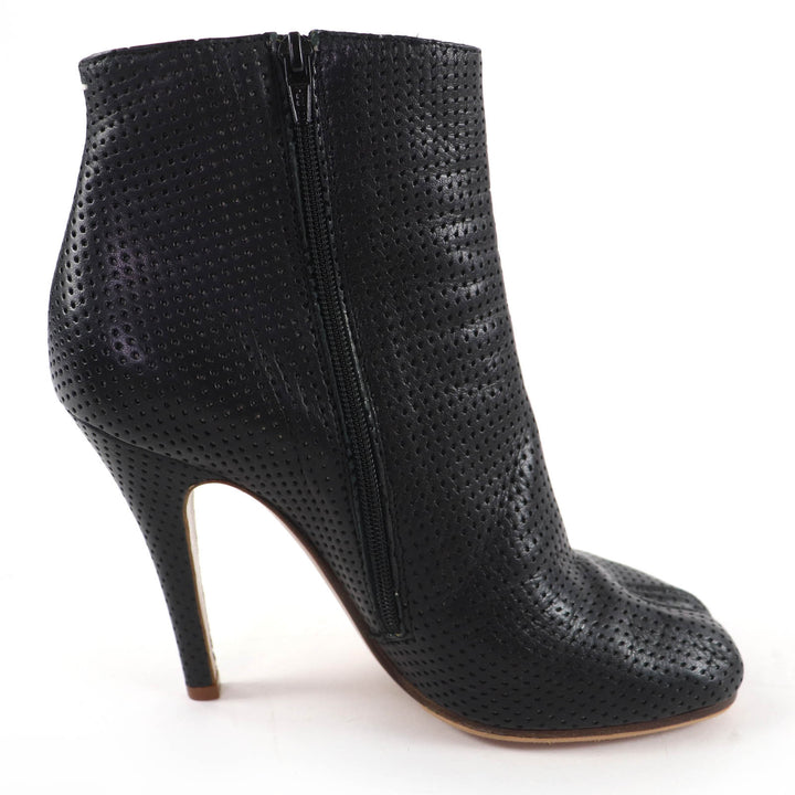 極美品☆Maison Margiela 22 メゾンマルジェラ22 Tabi タビ パンチング レザー ショートブーツ アンクルブーツ ブラック 37 イタリア製