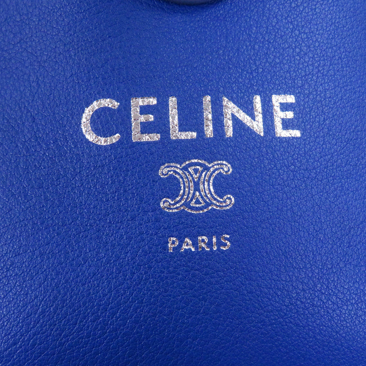 美品□CELINE セリーヌ テイクアウェイ カーフスキン トリオンフ メッセンジャーバッグ ショルダーバッグ オキシドブルー 定価286000円