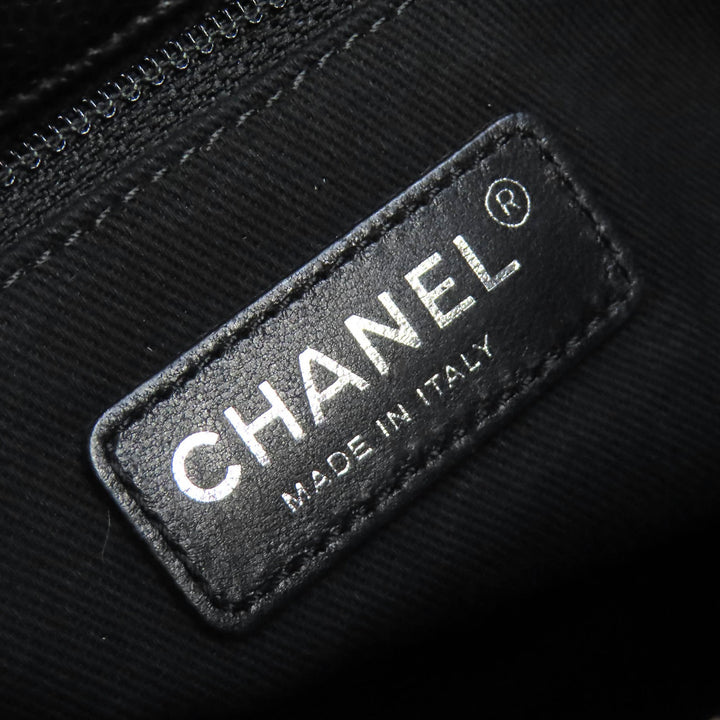 極美品△CHANEL シャネル A67294 キャビアスキン ココマーク マトラッセ チェーン トートバッグ ブラック シルバー金具 保存袋付き 伊製