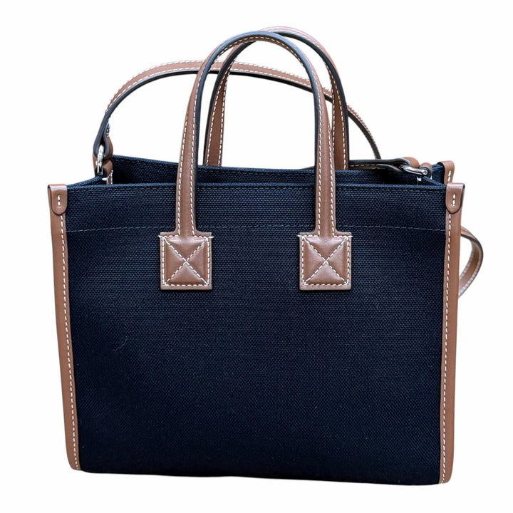 未使用品★BURBERRY バーバリー 8055749 ホースフェリープリント フレヤトート ミニ キャンバス レザー 2way ハンドバッグ 保管袋付