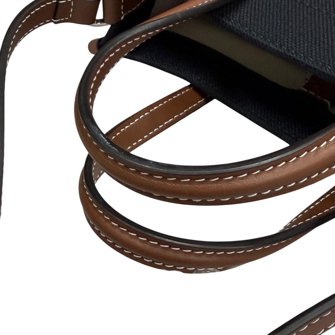 未使用品★BURBERRY バーバリー 8055749 ホースフェリープリント フレヤトート ミニ キャンバス レザー 2way ハンドバッグ 保管袋付