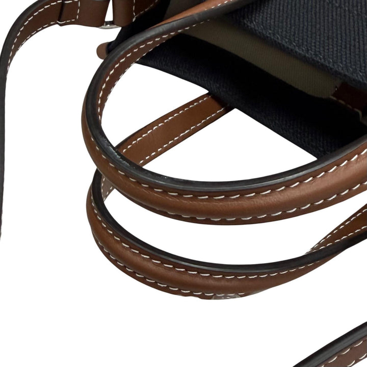 未使用品★BURBERRY バーバリー 8055749 ホースフェリープリント フレヤトート ミニ キャンバス レザー 2way ハンドバッグ 保管袋付