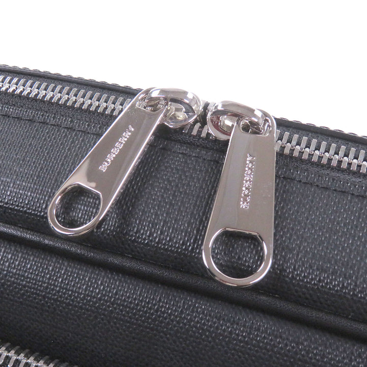 極美品□BURBERRY バーバリー 8013987 チェック柄 メッセンジャーバッグ ショルダーバッグ ブリーフケース ブラック 保存袋付き メンズ