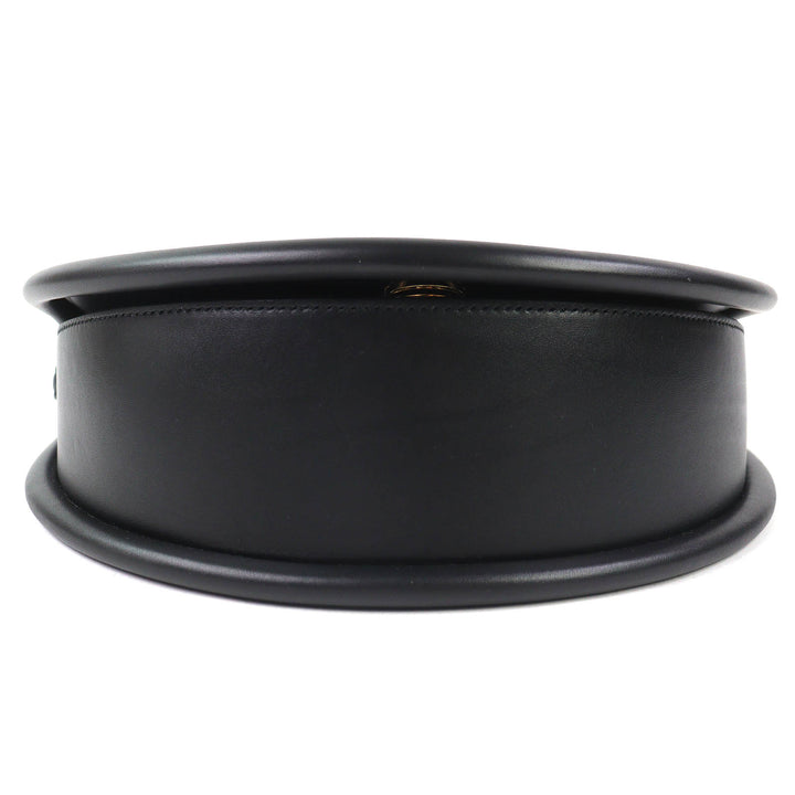 美品△Salvatore Ferragamo サルヴァトーレフェラガモ 212748 AURA オーラ ガンチーニ 2WAY レザー ハンドバッグ ショルダーバッグ 黒