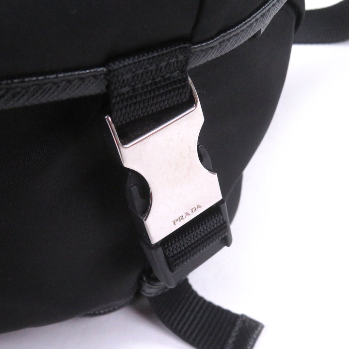 良品□PRADA プラダ 2VH994 リサイクルポリアミド Re-Nylon トライアングルロゴ ショルダーバッグ ブラック イタリア製 定価368500円