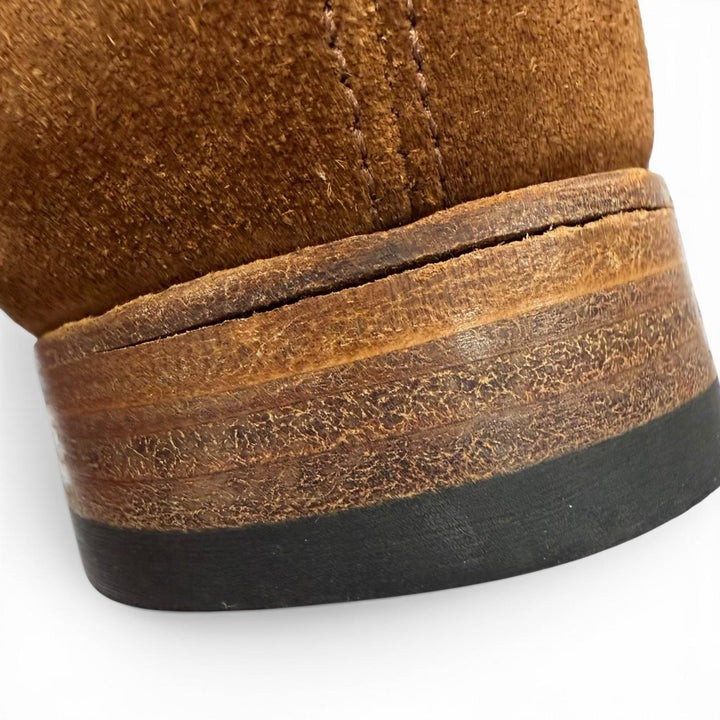 良品▼John Lobb ジョンロブ ドリフト スウェード レースアップ プレーントゥ レザーシューズ ブラウン 24cm相当 英国製 メンズ 箱付き