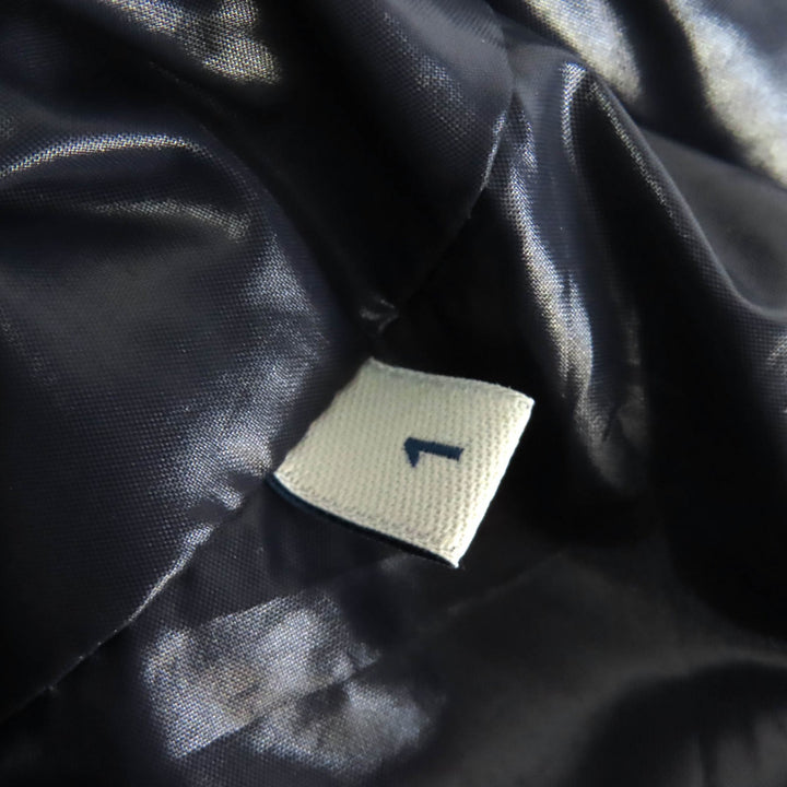 美品△MONCLER モンクレール MONTCLA モンクラ ロゴエンブロイダリー フーデッド WZIP ダウンジャケット ネイビー 1 国内正規品 メンズ