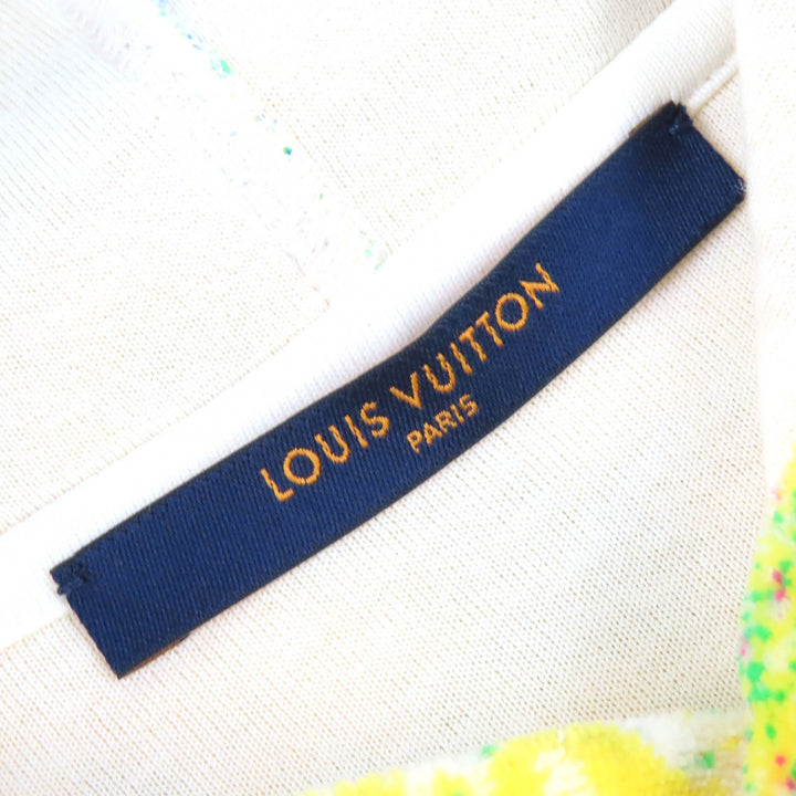 極美品△LOUIS VUITTON ルイヴィトン コットン100％ パステルモノグラム 総柄 ベルベット プルオーバー パーカー マルチカラー S 正規品