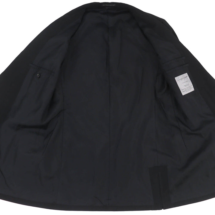 極美品△Yohji Yamamoto POUR HOMME ヨウジヤマモトプールオム 21AW HX-J46-130 刺繍ジャケット ウール100％ ブラック 2 日本製 正規品