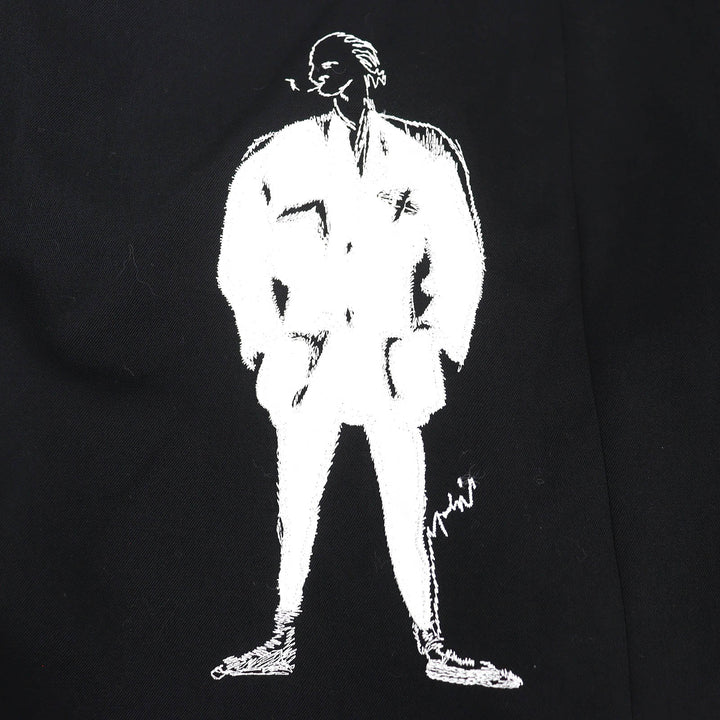 極美品△Yohji Yamamoto POUR HOMME ヨウジヤマモトプールオム 21AW HX-J46-130 刺繍ジャケット ウール100％ ブラック 2 日本製 正規品