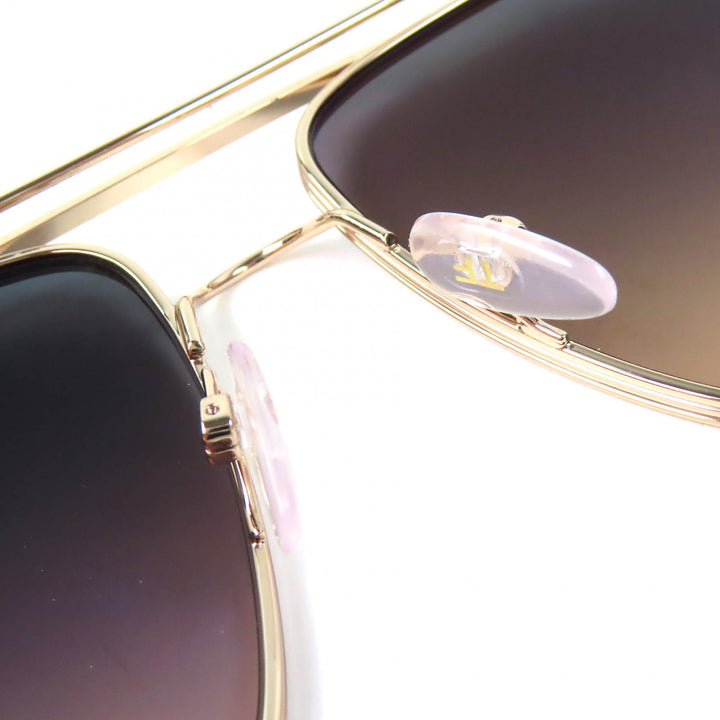 美品△TOM FORD トムフォード TF669 28B Jude ジュード ツーブリッジ サングラス ゴールド ブラック 60□15 145 箱・ケース付き 伊製