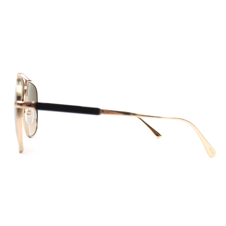 美品△TOM FORD トムフォード TF669 28B Jude ジュード ツーブリッジ サングラス ゴールド ブラック 60□15 145 箱・ケース付き 伊製