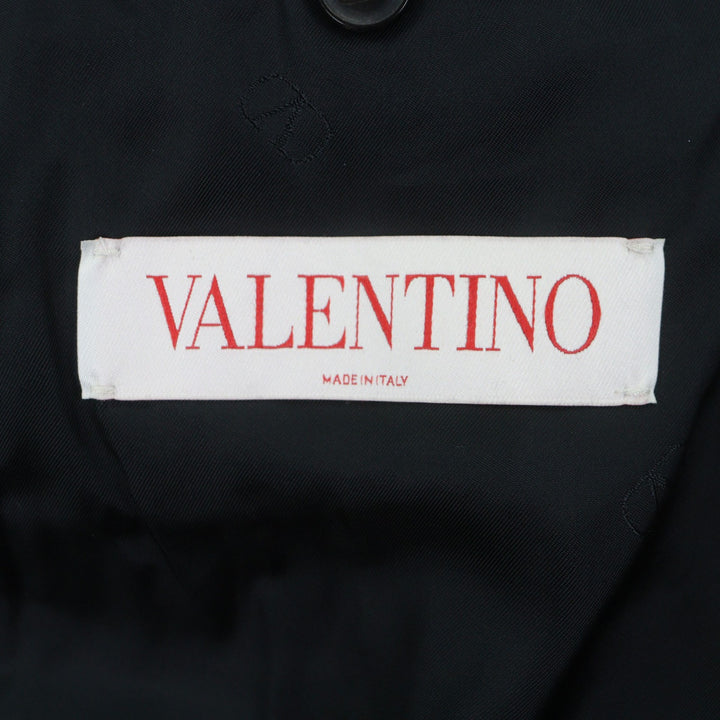 極美品▼VALENTINO ヴァレンティノ 1V3CJF068HY ウール100% Vロゴ 金ボタン オーバーサイズ ダブルブレスト コート 44 正規品 メンズ
