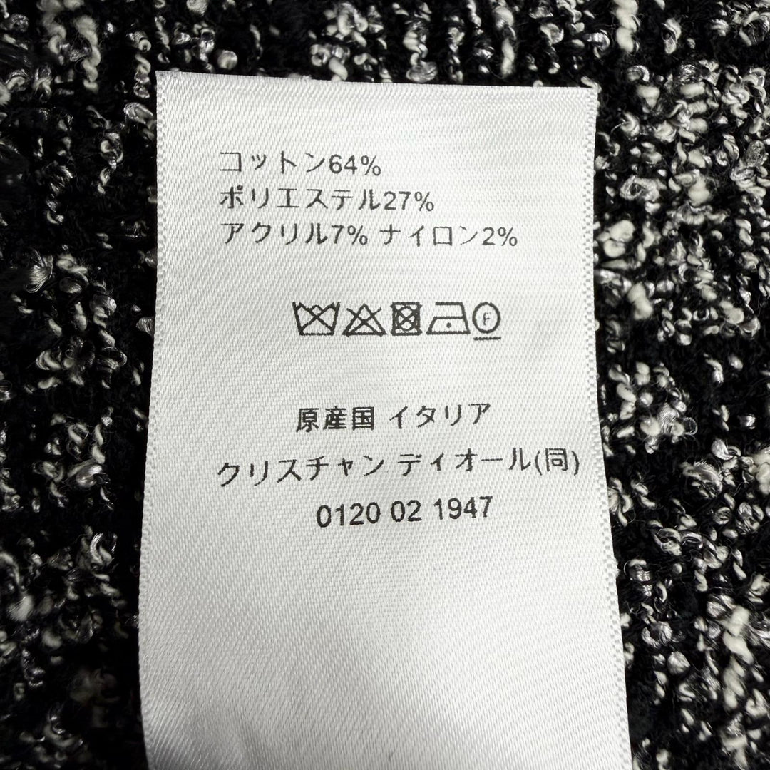 【ドンドン見直し】極美品 Christian Dior クリスチャンディオール 26SS 614V05A7520 CDロゴボタン フリンジ ジャケット 38 伊製 正規品