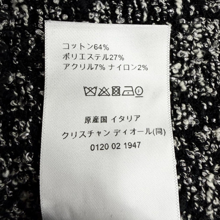 【ドンドン見直し】極美品 Christian Dior クリスチャンディオール 26SS 614V05A7520 CDロゴボタン フリンジ ジャケット 38 伊製 正規品