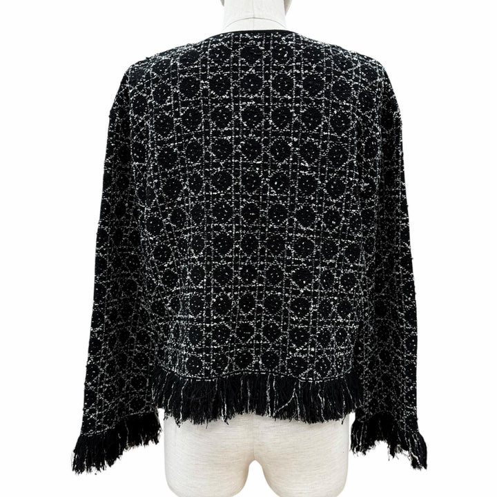 【ドンドン見直し】極美品 Christian Dior クリスチャンディオール 26SS 614V05A7520 CDロゴボタン フリンジ ジャケット 38 伊製 正規品