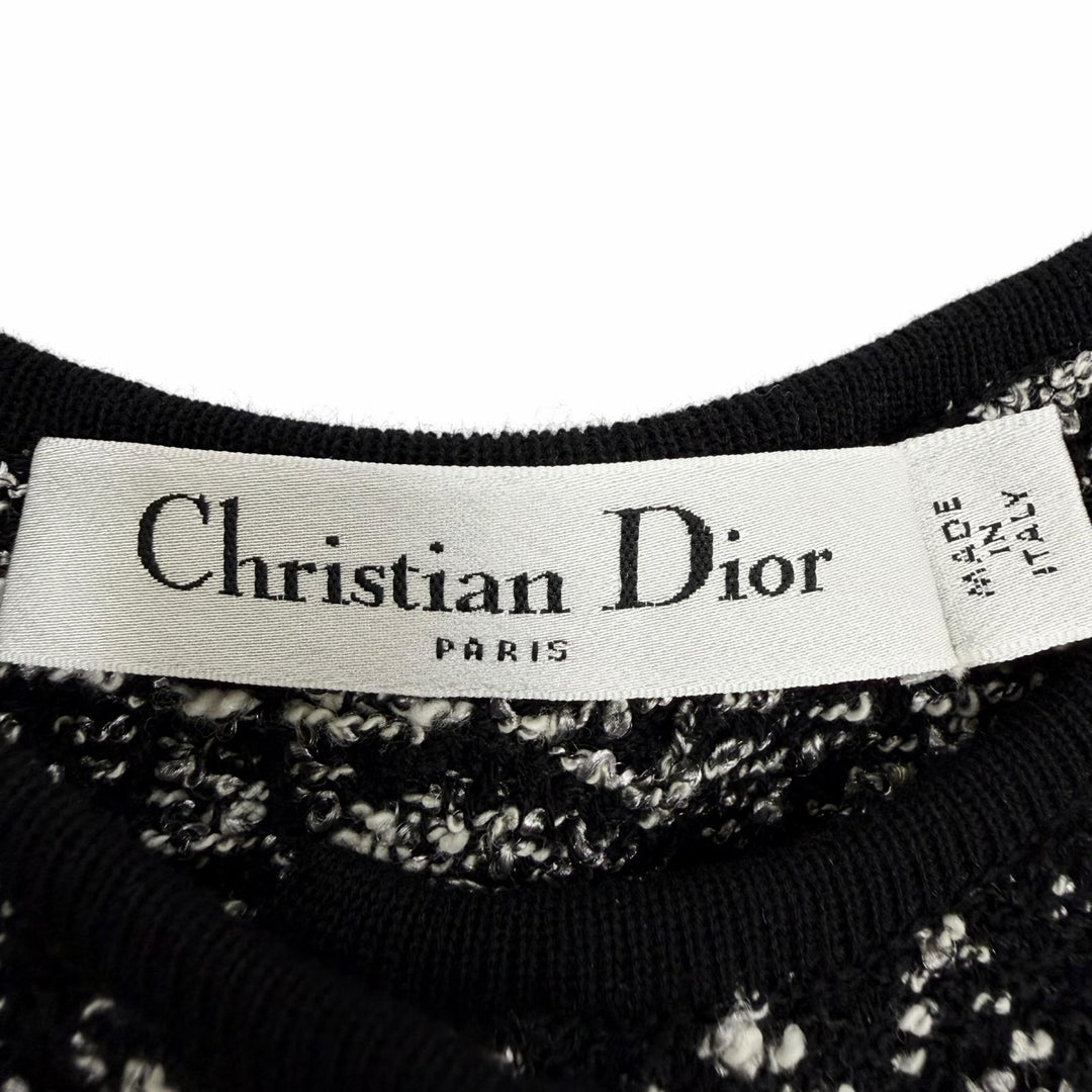 【ドンドン見直し】極美品 Christian Dior クリスチャンディオール 26SS 614V05A7520 CDロゴボタン フリンジ ジャケット 38 伊製 正規品