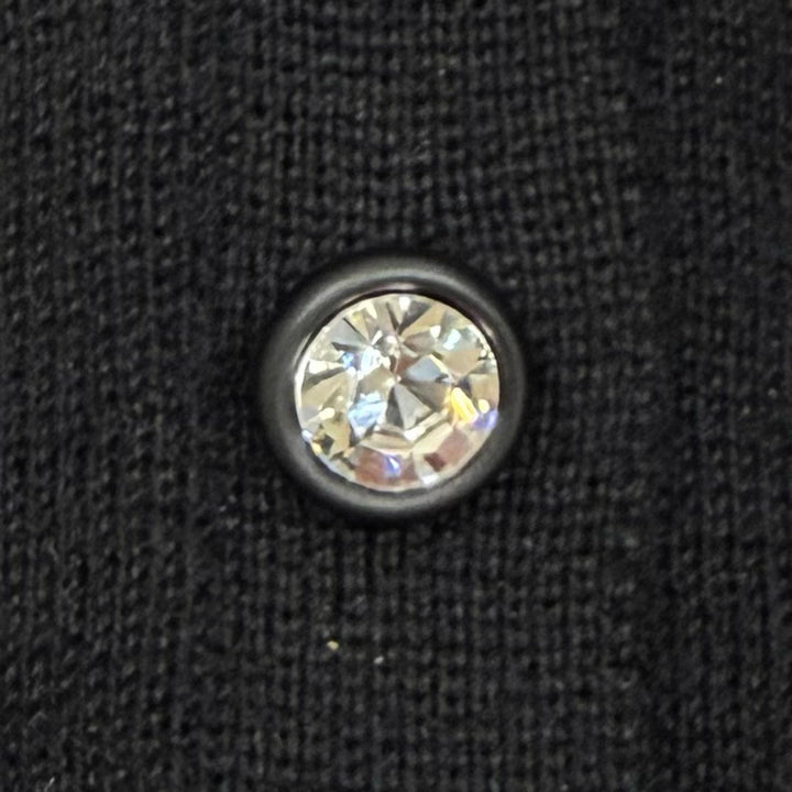 極美品★LOUIS VUITTON ルイヴィトン 25SS カシミヤ シルク混 ビジューボタン LV金具付 長袖 ニット M イタリア製 レディース 箱付き