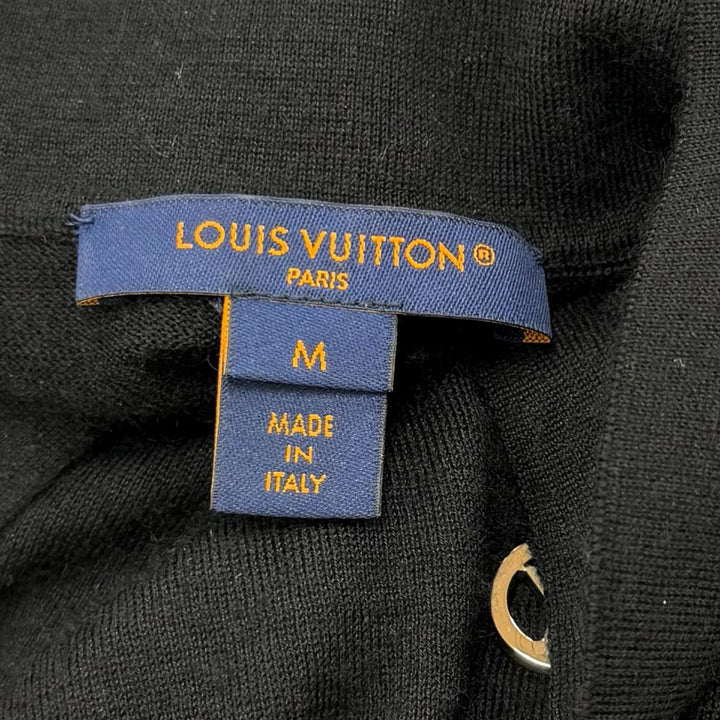 極美品★LOUIS VUITTON ルイヴィトン 25SS カシミヤ シルク混 ビジューボタン LV金具付 長袖 ニット M イタリア製 レディース 箱付き