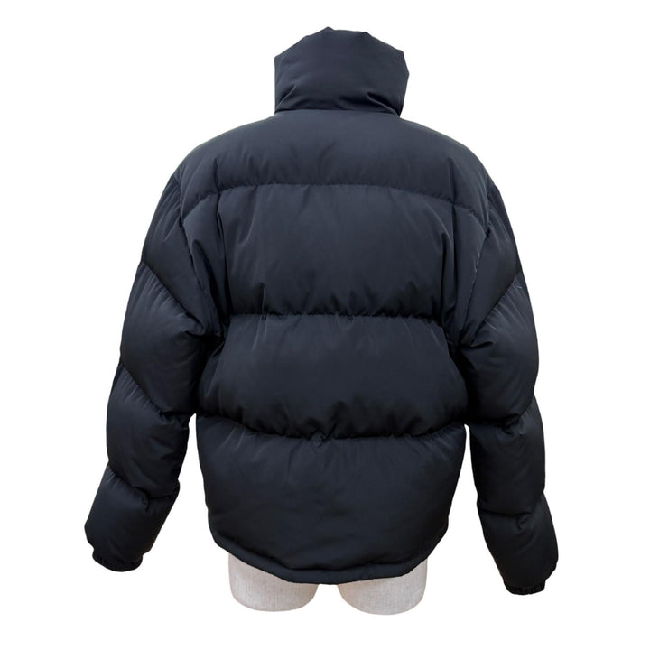 美品☆MAISON KITSUNE メゾンキツネ LW02207WQ4016 CROPPED PUFFER IN NYLON WITH BOLD FOX HEAD PATCH ダウンジャケット 黒 S 正規品