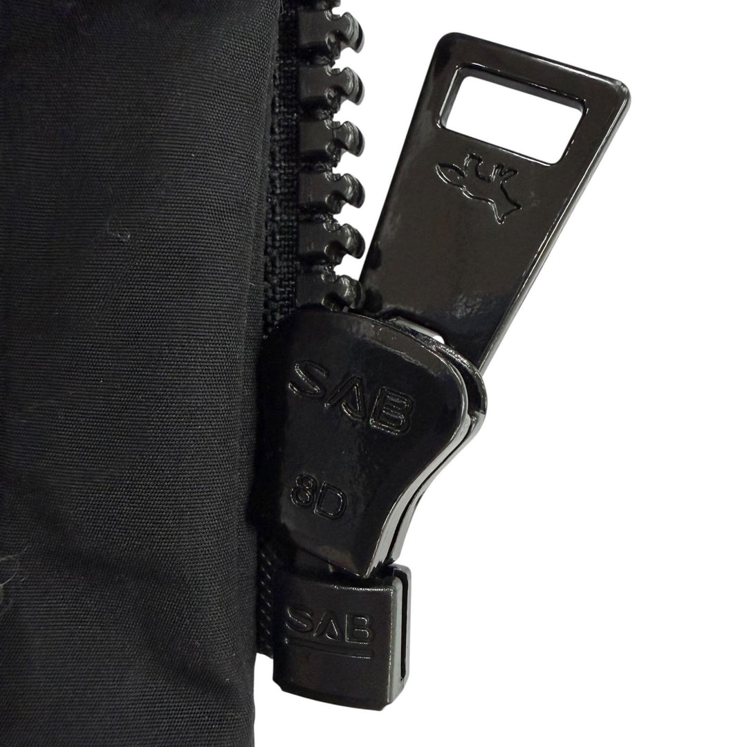 美品☆MAISON KITSUNE メゾンキツネ LW02207WQ4016 CROPPED PUFFER IN NYLON WITH BOLD FOX HEAD PATCH ダウンジャケット 黒 S 正規品