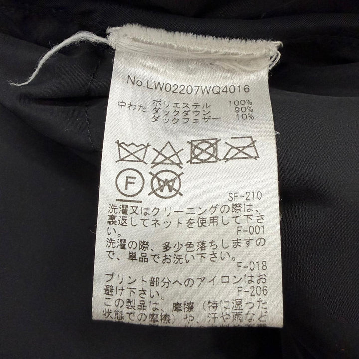 美品☆MAISON KITSUNE メゾンキツネ LW02207WQ4016 CROPPED PUFFER IN NYLON WITH BOLD FOX HEAD PATCH ダウンジャケット 黒 S 正規品