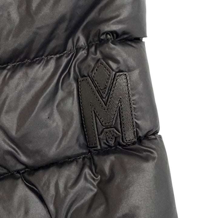 美品△MACKAGE マッカージュ REEMA ナイロン スタンドカラー 袖内側リブ使い ジップアップ ライト ダウンジャケット ブラック XXS