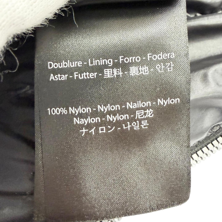 美品△MACKAGE マッカージュ REEMA ナイロン スタンドカラー 袖内側リブ使い ジップアップ ライト ダウンジャケット ブラック XXS