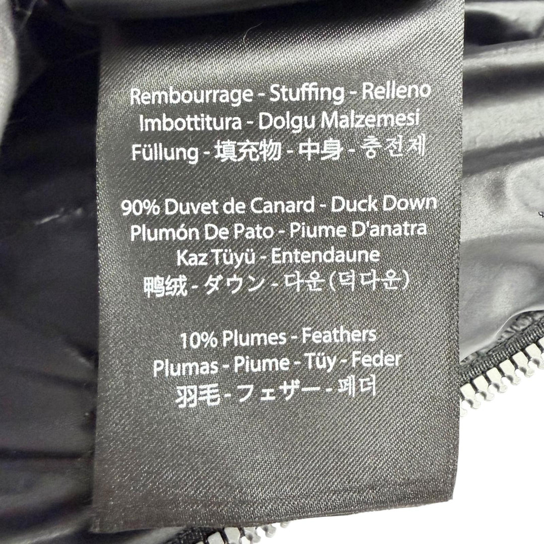 美品△MACKAGE マッカージュ REEMA ナイロン スタンドカラー 袖内側リブ使い ジップアップ ライト ダウンジャケット ブラック XXS