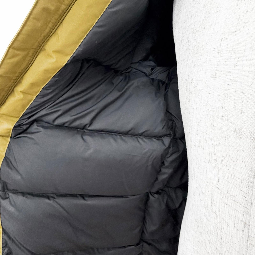 美品△THE NORTH FACE ザ・ノースフェイス ND52416Z MCMURDO PARKA ロゴ刺繍 エコファー フード付き ダウンジャケット キャメル S 正規品