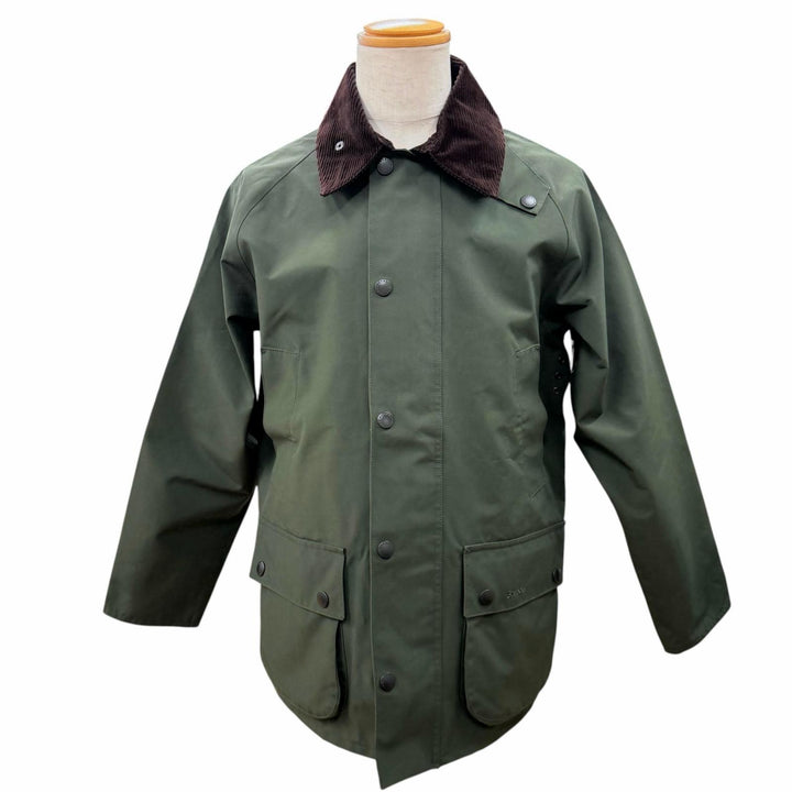 美品▼Barbour バブアー 25AW 252MSP0107 BEDALE ビデイル 2レイヤー 襟コーデュロイ ロゴ刺繍 ZIPUP ノンワックスジャケット 38 正規品