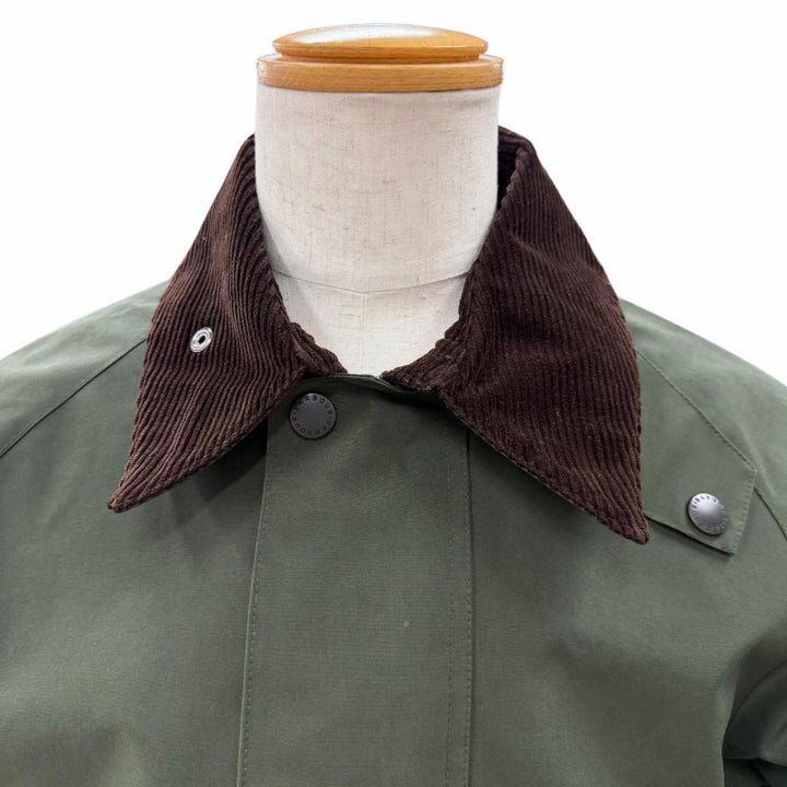 美品▼Barbour バブアー 25AW 252MSP0107 BEDALE ビデイル 2レイヤー 襟コーデュロイ ロゴ刺繍 ZIPUP ノンワックスジャケット 38 正規品