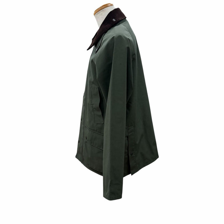 美品▼Barbour バブアー 25AW 252MSP0107 BEDALE ビデイル 2レイヤー 襟コーデュロイ ロゴ刺繍 ZIPUP ノンワックスジャケット 38 正規品