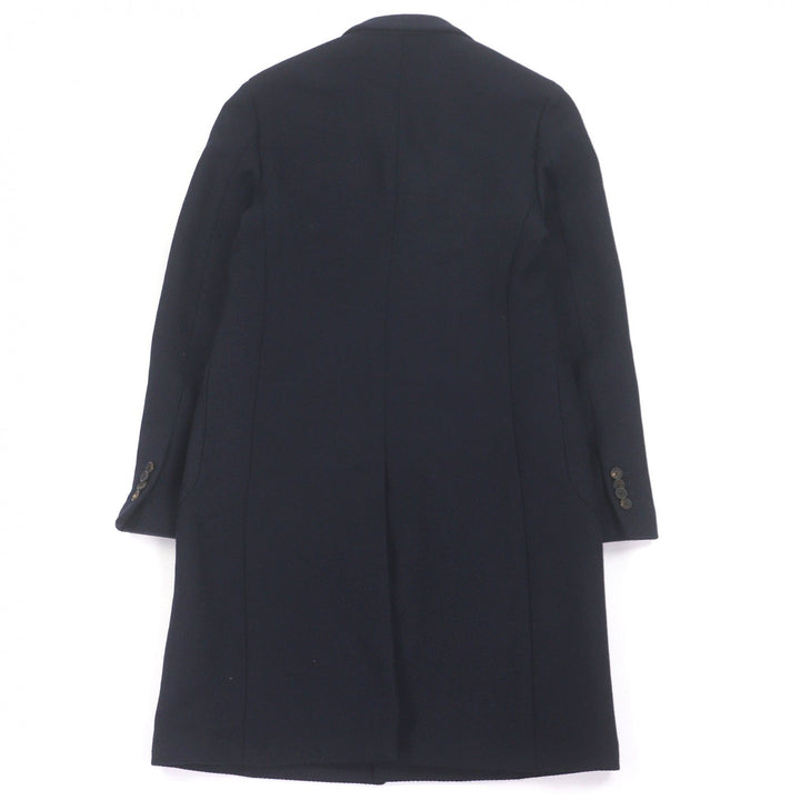 未使用品□LARDINI ラルディーニ IL23678A ブートニエール ピークドラペル チェスターコート ネイビー 48 ハンガー付 イタリア製 メンズ