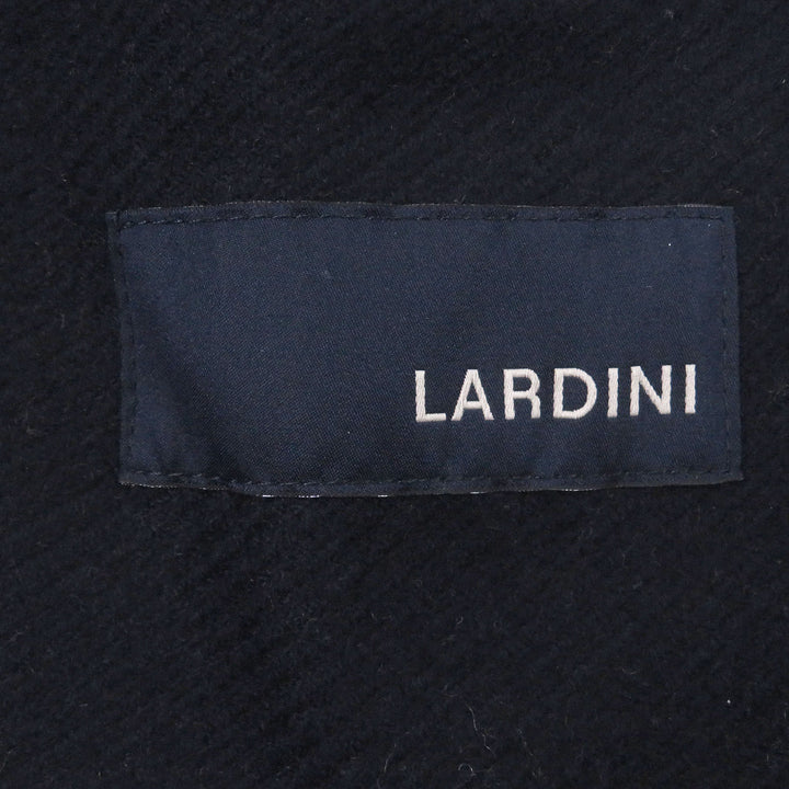 未使用品□LARDINI ラルディーニ IL23678A ブートニエール ピークドラペル チェスターコート ネイビー 48 ハンガー付 イタリア製 メンズ