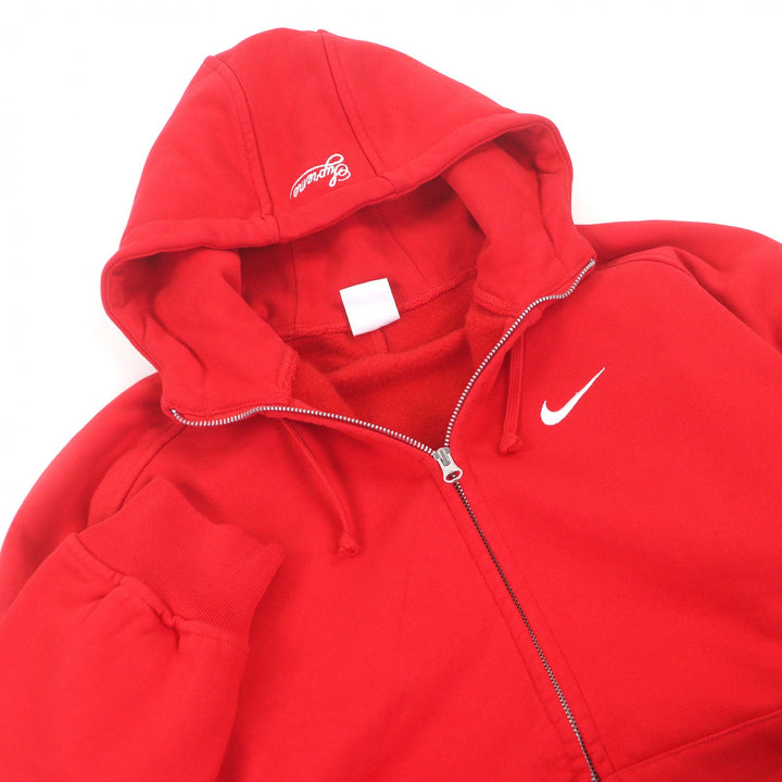 極美品□Supreme NIKE シュプリーム ナイキ 25SS HF9633-657 Zip Up Hooded Sweatshirt ロゴエンブロイダリー ジップパーカー M 正規品
