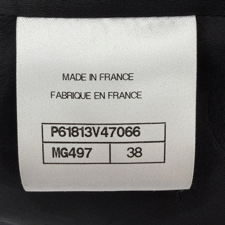 極美品◇CHANEL シャネル P61813V47066 裏地シルク100％ ココマークボタン付 ツイードジャケット ブラック ゴールド 38 仏製 レディース
