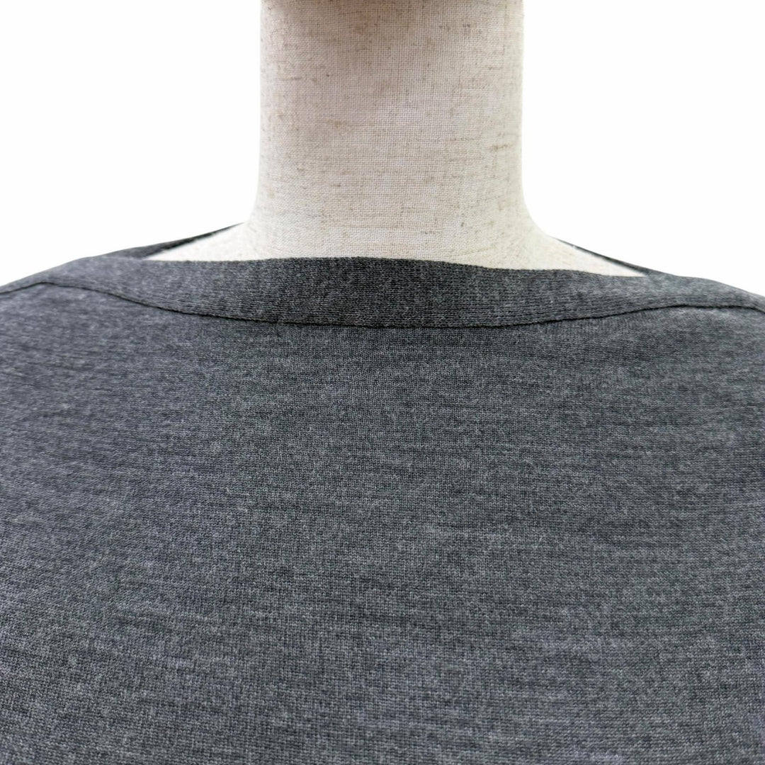 極美品☆CELINE セリーヌ 2A525395D ウール100％ エディ期 ボートネック 長袖 ニット トップス グレー M イタリア製 正規品 レディース