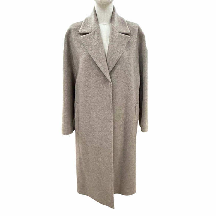 極美品△LANVIN COLLECTION ランバン コレクション 2105131 ウール バックベルト付き イタリア製生地使用 チェスターコート 38 正規品